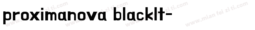 proximanova blacklt字体转换